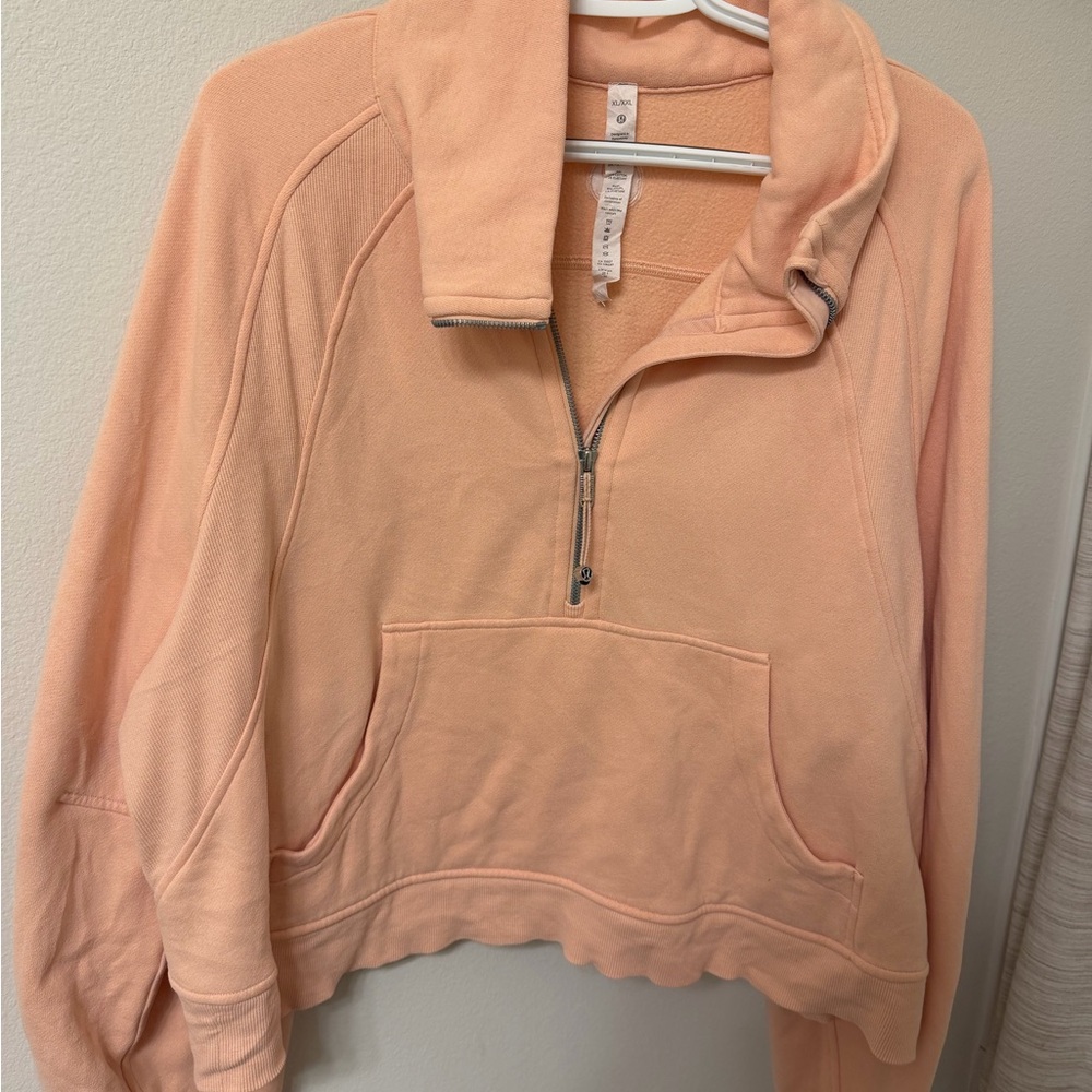 lululemon athletica Peach Half-Zip Pullover Hoodie